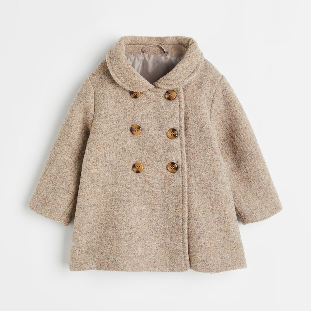Wool blend coat for baby
